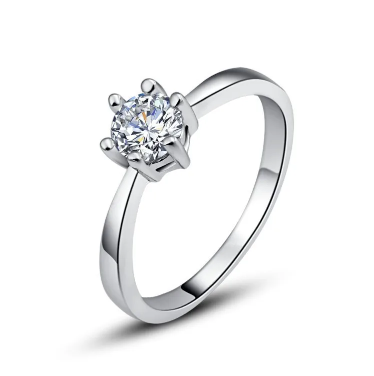 US STOCK Uloveido серебряное Обручальное Кольцо Love кольца с кристаллами для вечеринки