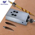 Направляющая для сверления отверстий 9,5 мм, карманная направляющая для сверления отверстий для больших опилок, из алюминиевого сплава 6061, для работы по дереву, для столярных работ