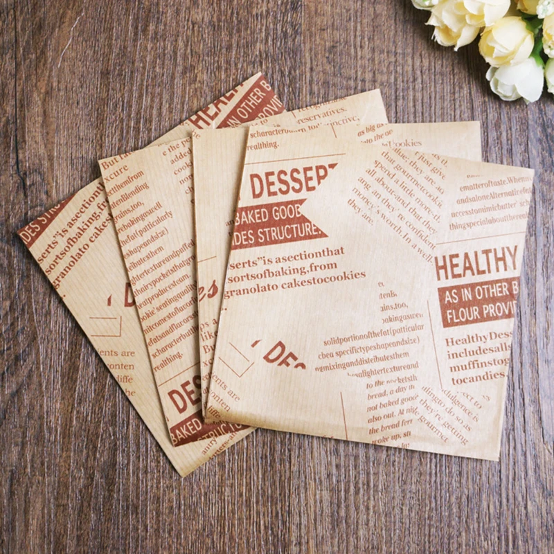 LGOGO Kraft Paper Bag For Biscuits Cookie Birthday Goodies Candy Bags Bread Snack Party Gift Wrapping Supplies | Дом и сад