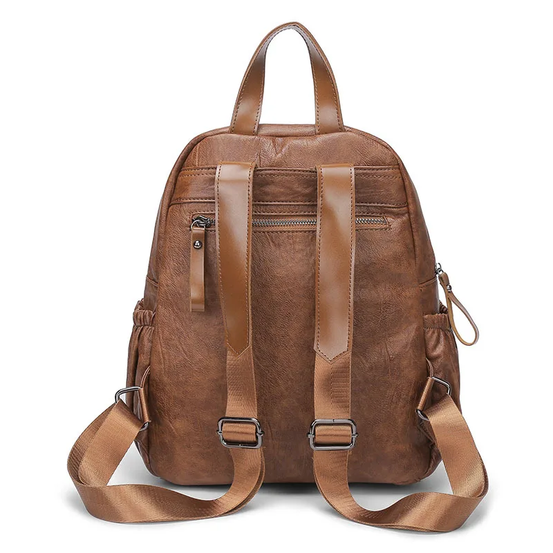 Женский рюкзак из натуральной кожи кожаный школьный ранец для девушек женский