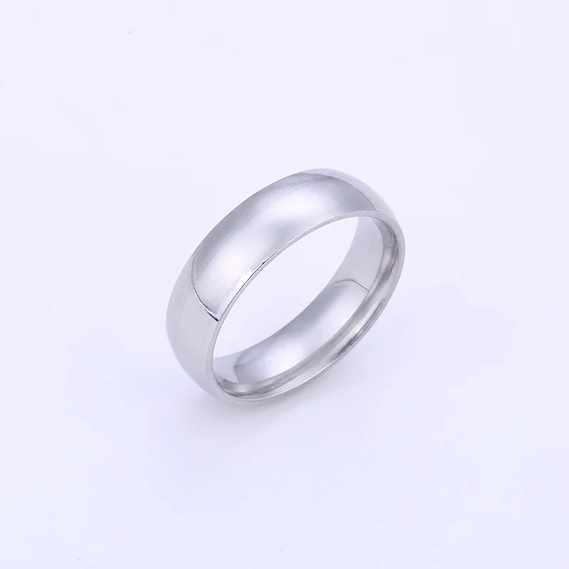 Мужское серебряное кольцо из титановой стали 6mm2019|Кольца| |