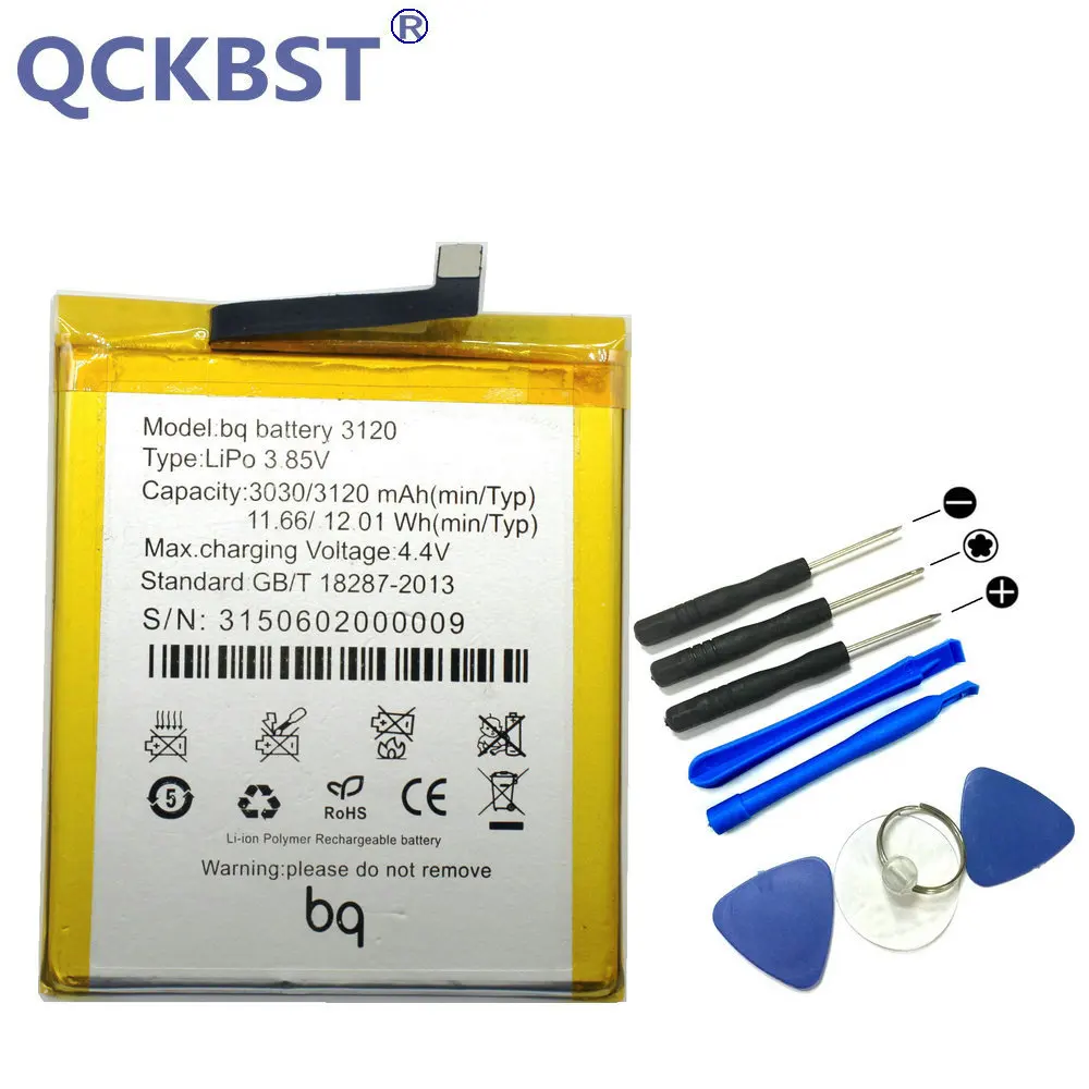QCKBST высокое качество 3120 3120mAh батарея и ремонтные инструменты для BQ Aquaris M5 телефон