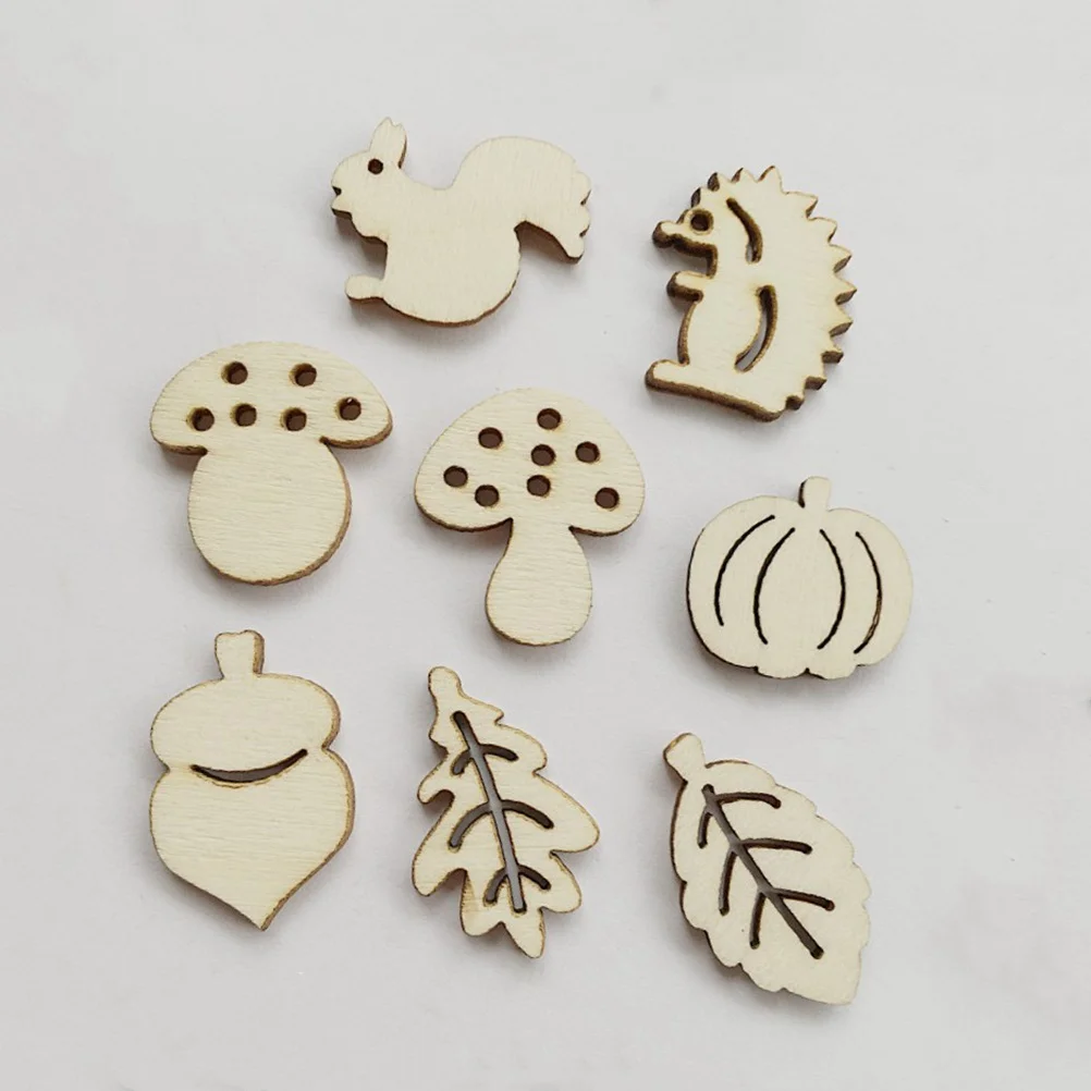 100 шт. Забавный DIY милый креативный грибной деревянный кусок Подвесной для
