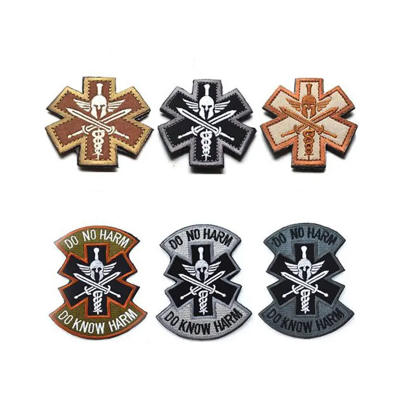 3D военные нашивки вышитые знаем никакого вреда Военная нарукавная нашивка