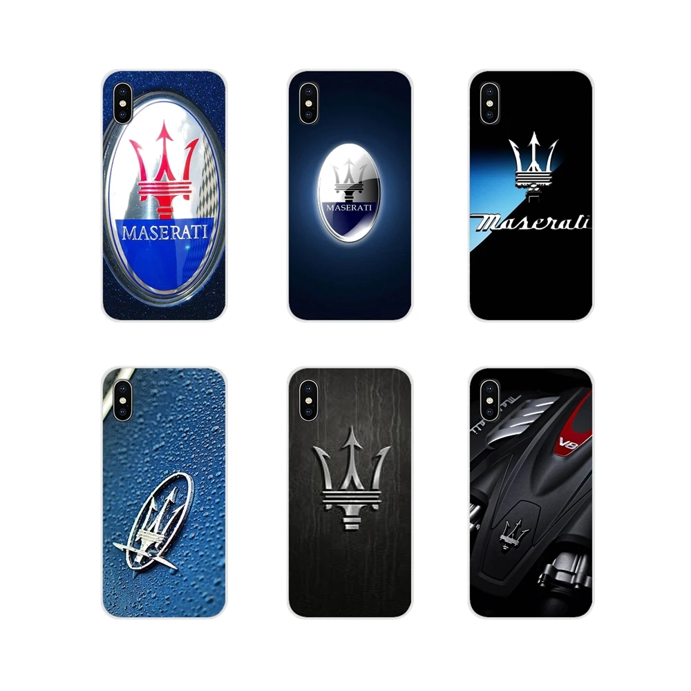 Maserati Автомобильный логотип аксессуары чехлы для телефонов Чехлы Apple iPhone X XR XS MAX 4 4S