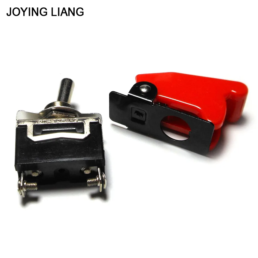 Switch and Red Cap Joying Liang автомобильный переключатель для гоночного автомобиля с защитной крышкой 12 В/24 В/110 В/220 В 2 фута переключатель и крышка - Цвет: Switch and Red Cap