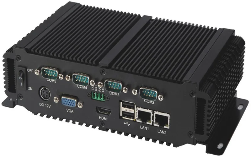 Встроенный безвентиляторный промышленный компьютер SSD 64 ГБ 4 с операционной