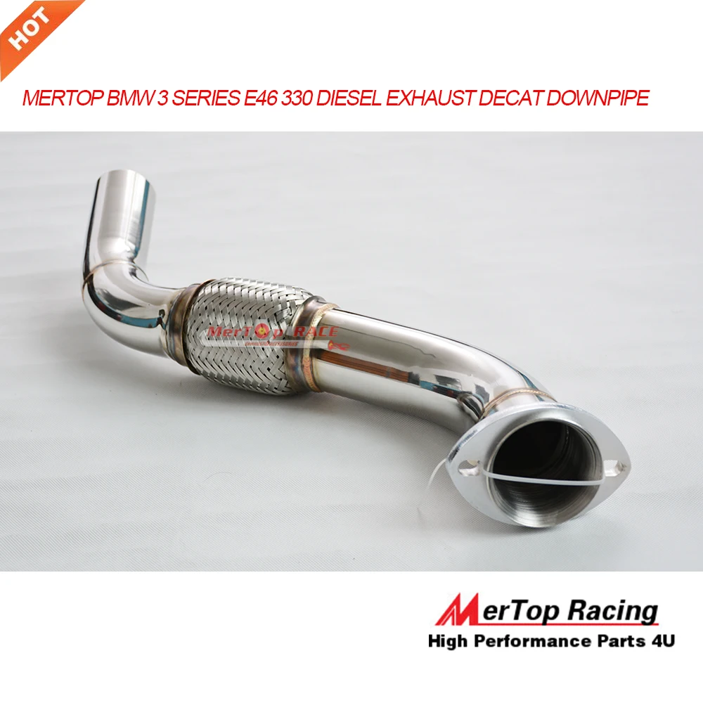 Mertop Racing E46 330D 330xd 30cd 1998-2005 M57 полированный 304 из нержавеющей стали DECAT выхлопная труба