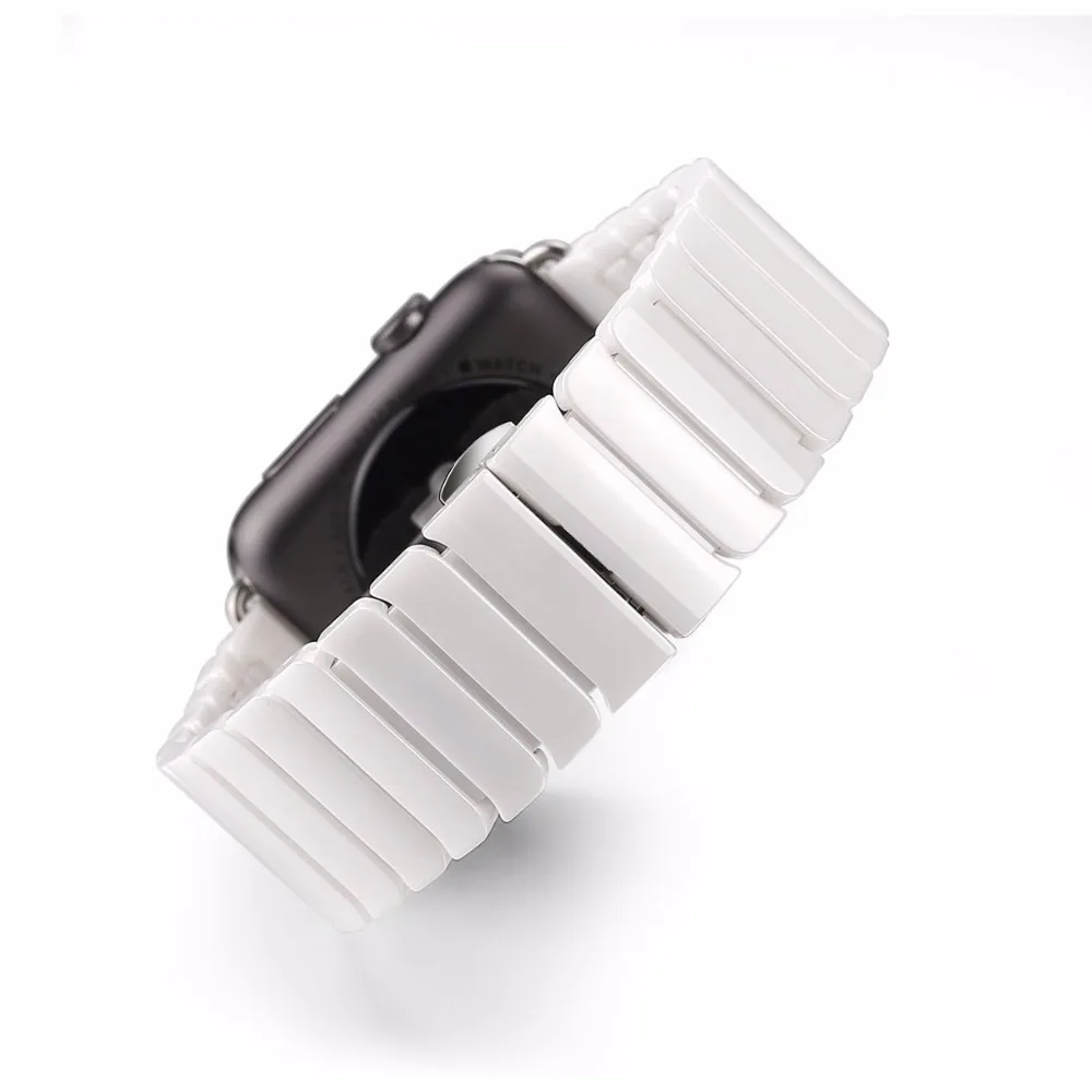 Высокое качество Бабочка застежка замок звено петли группа керамика для Apple Watch band соединяющий ремешок браслета 38 мм 42 мм для iwatch