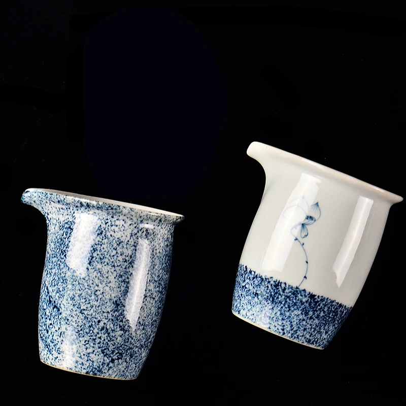 Винтажный китайский чайный набор кунг-фу из голубого и белого фарфора с