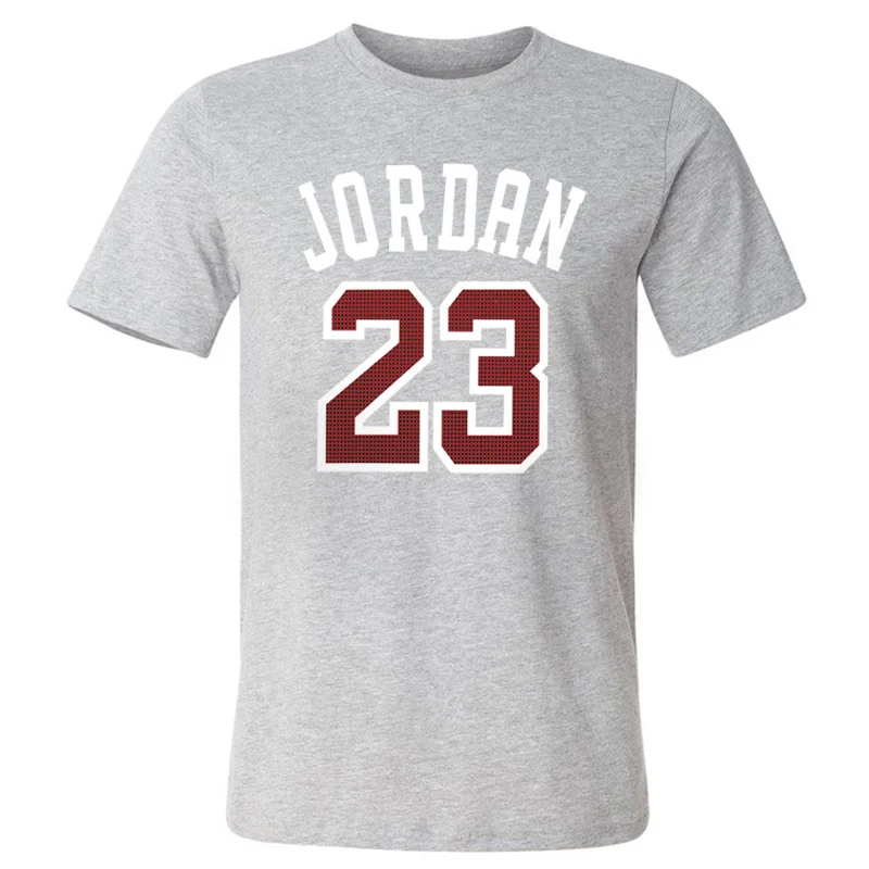 gray 6 Мужские футболки Лето Горячая Распродажа Топ тройник Jordan 23 принт уличная футболка хлопок короткий рукав Футболка Мужская Хип-Хоп Футболка - Цвет: gray 6