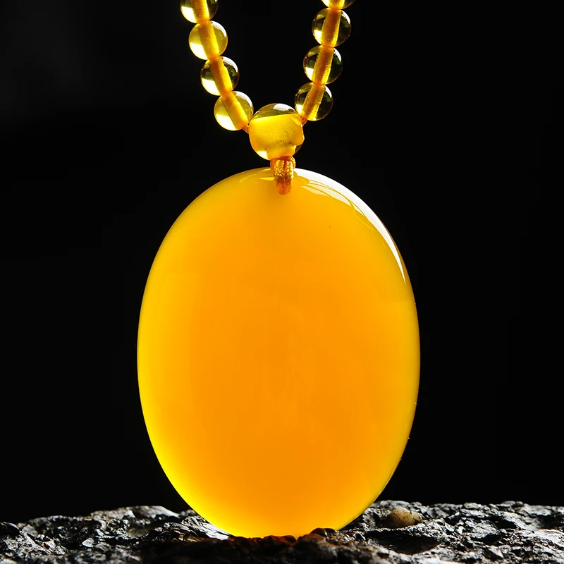 Natural Yellow Pendant Atmosphere Men &amp Women High - grade Bead Necklace | Pendants