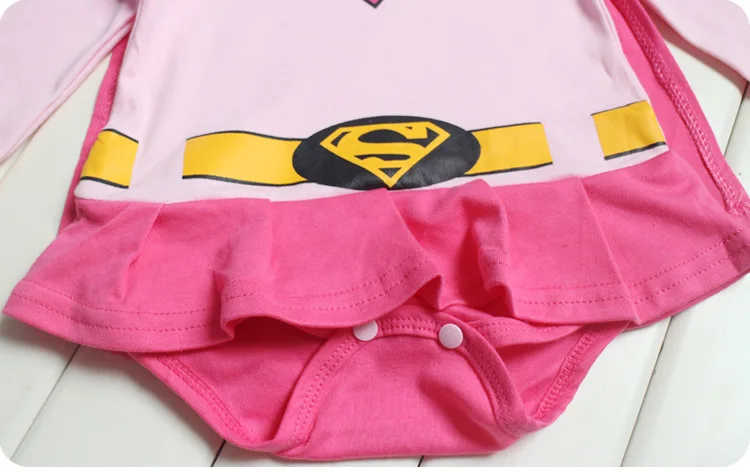 Маскарадные костюмы Супермена для маленьких девочек комбинезоны комбинезон