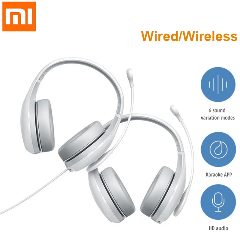 Xiaomi mi Проводные/беспроводные Bluetooth наушники караоке версия Высокая чувствительность mi C игровая гарнитура HD аудио 6 различных режимов звука