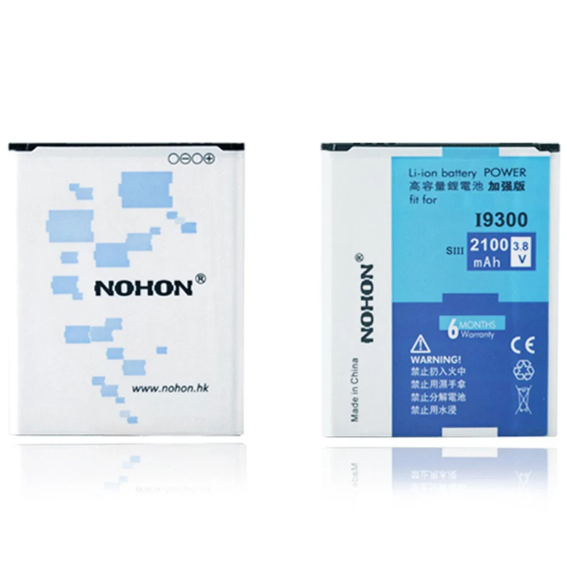 Аккумулятор NOHON для Samsung Galaxy S3 S4 NFC S5 S6 I9300 I9500 I9508 G9006V G920 сменные литий полимерные