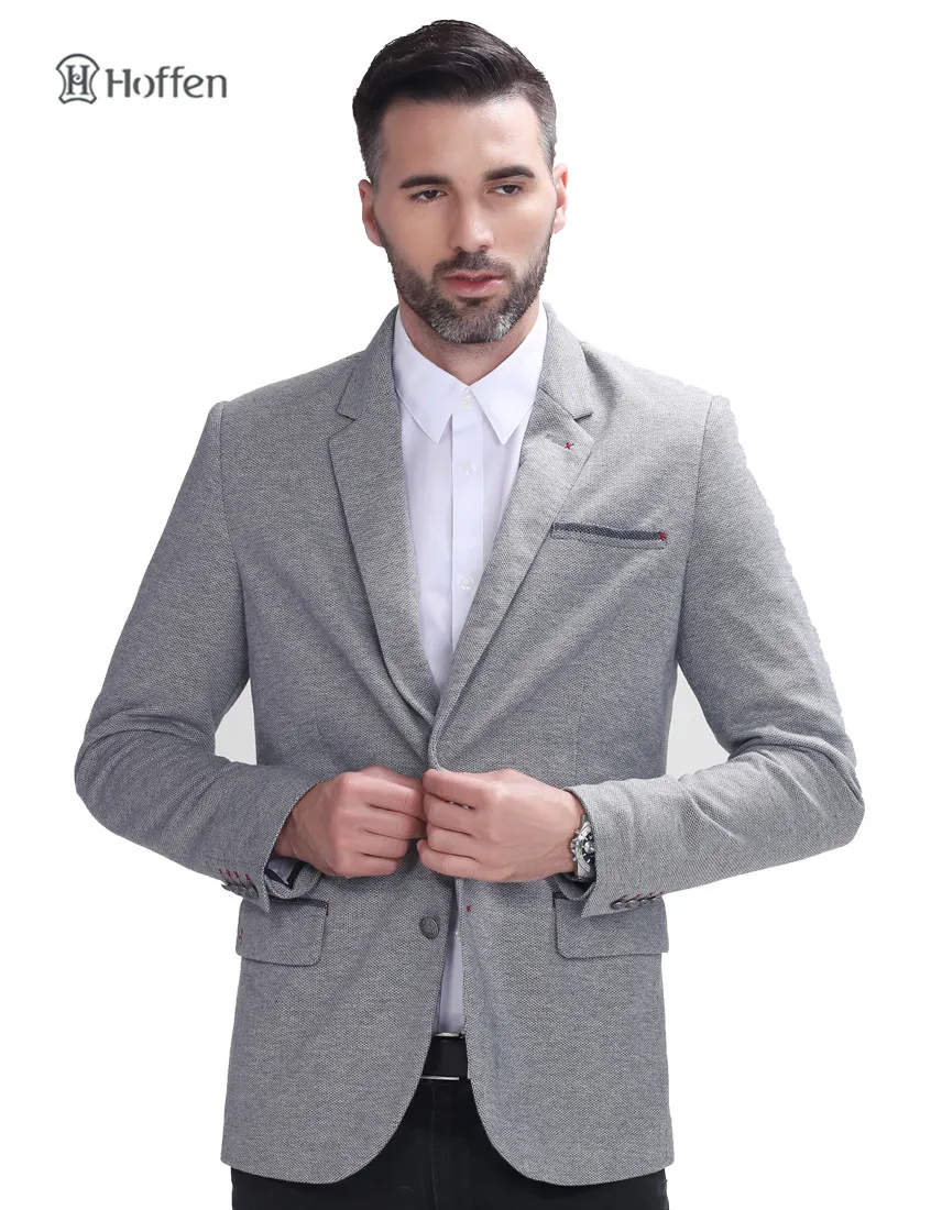 Hoffen/брендовая мужская одежда повседневный приталенный костюм пальто с отложным