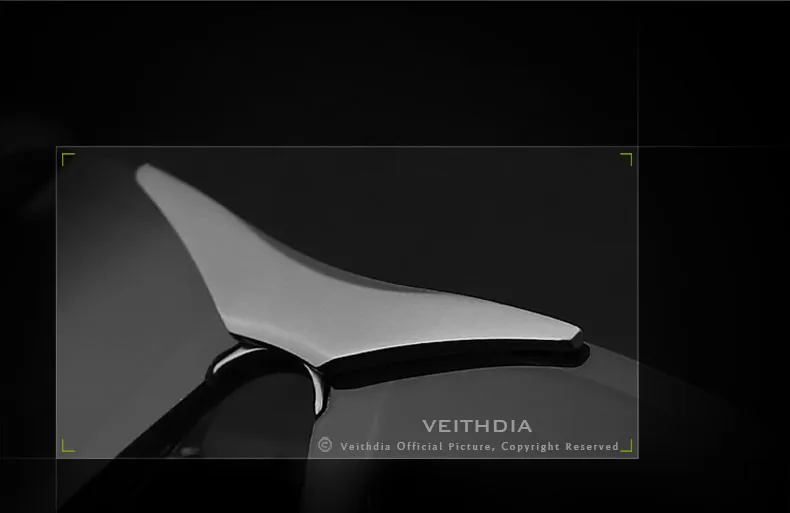 Мужские солнцезащитные очки без оправы VEITHDIA, прямоугольные алюминиевые очки с зеркальными поляризационными стеклами, степень защиты UV400, модель 6501