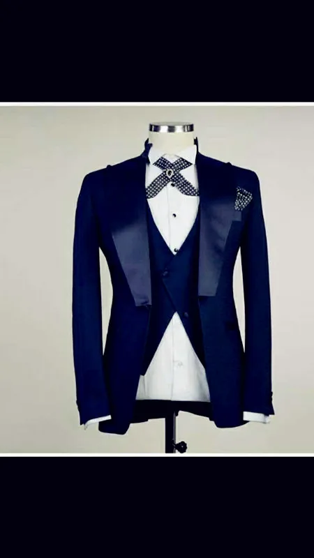 Смокинг для жениха по индивидуальному заказу 3 предмета приталенные мужские