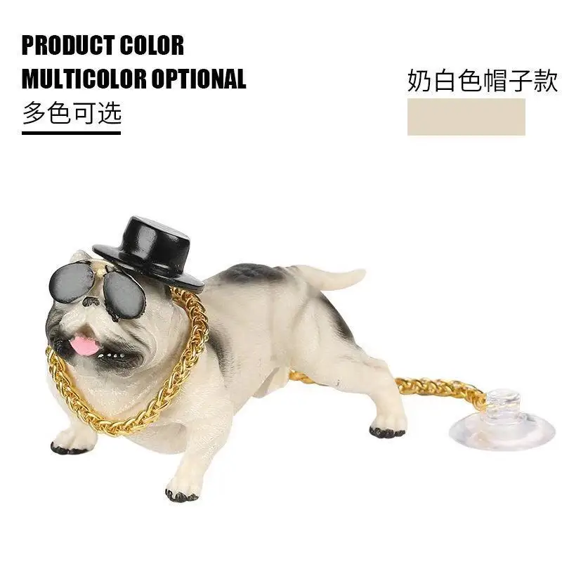 White Hatted Dog Автомобиль собака украшения Творческая личность высокоскоростной автомобиль Интерьер мода моделирование собака кукла аксессуары для интерьера украшения - Название цвета: White Hatted Dog