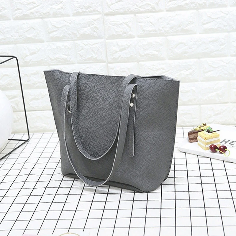 4 шт./компл. сумки женские большой емкости шаблон кожаная сумка через плечо +