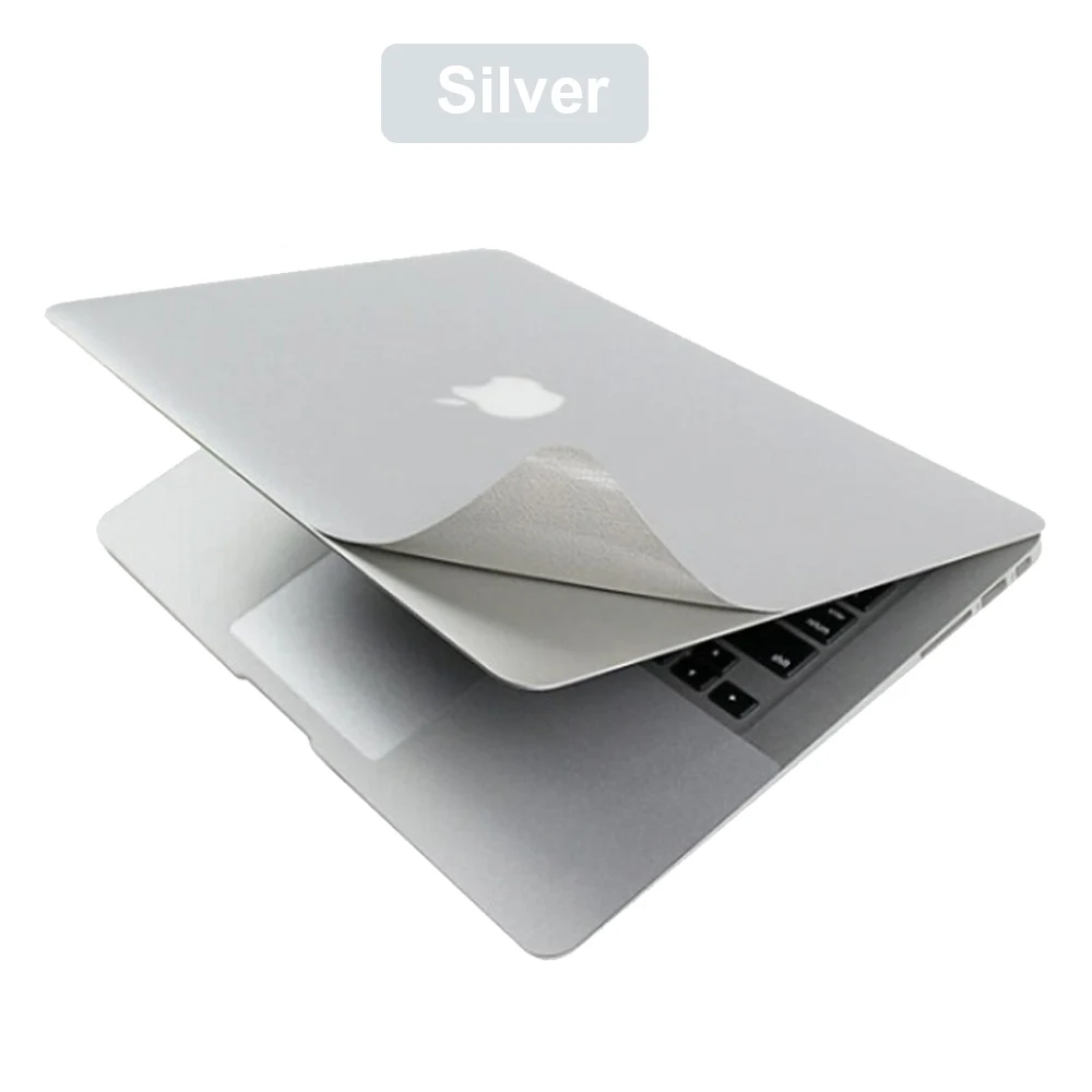 Silver Наклейка для ноутбука MacBook Pro 16 13 дюймов A2141 A2159 верхний и нижний виниловый кожаный чехол Air 13 дюймов A1932 retina дисплей - Цвет: Silver