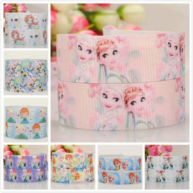 7/8 &quot22 мм Эльза с Анной лента принцессами напечатанная корсажная бесплатная