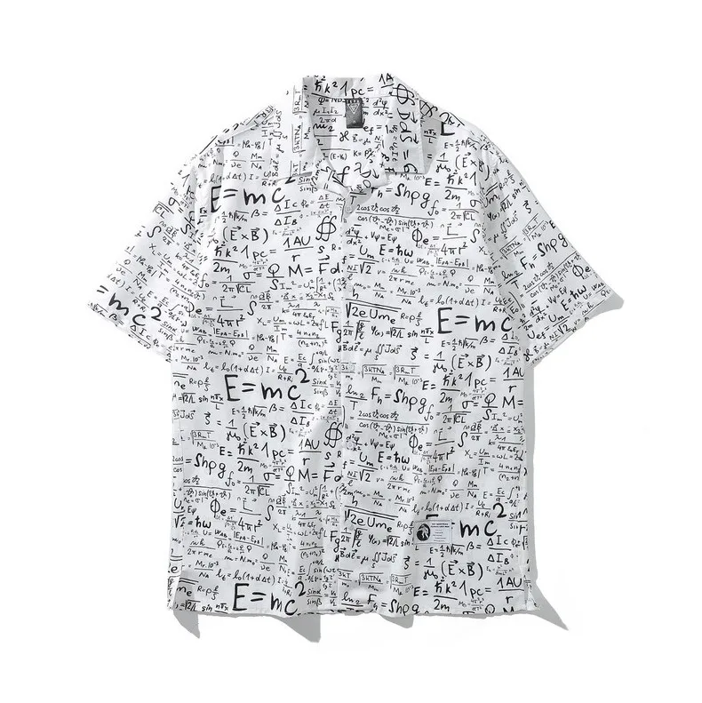 Забавная Мужская свободная винтажная рубашка в стиле хип хоп с принтом Харадзюку