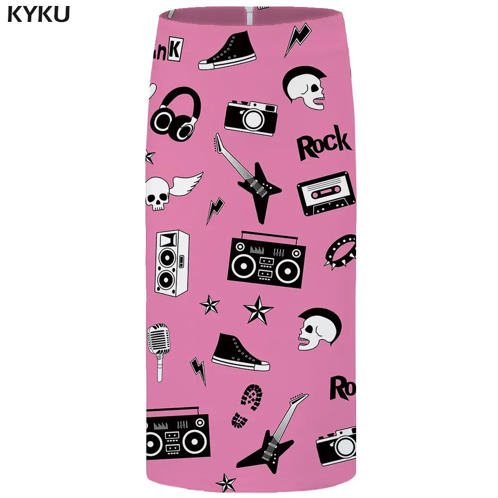 Skirt Woman 19 KYKU музыкальные юбки женские цветные офисные юбки карандаш Харадзюку Сарафаны с 3d принтом машины Повседневные Вечерние женские юбки s - Цвет: Skirt Woman 19