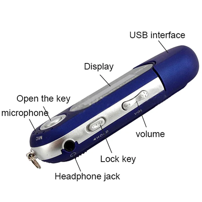 DPRUI Мода портативный MP3 плеер ЖК экран Поддержка USB Flash 32 ГБ TF слот для карты