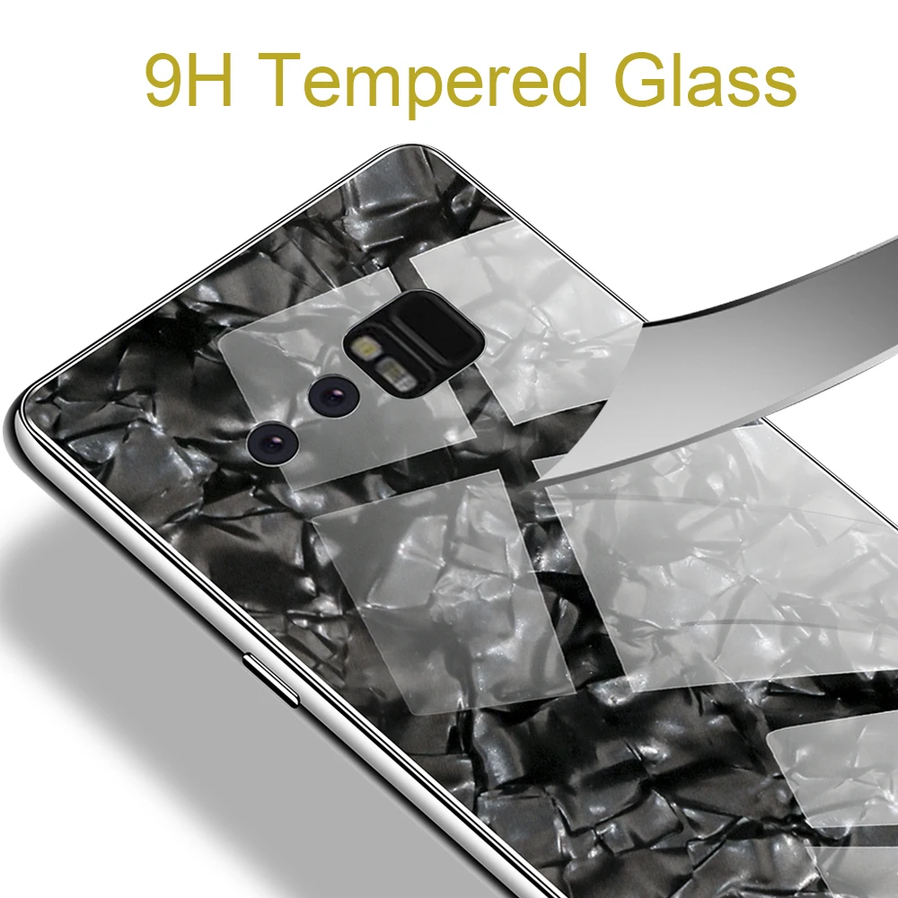 Покрытый магнитным 360 Защитный стеклянный мраморный чехол для samsung Galaxy S9 S8 S10 Plus Note 9 8 S7 Edge S10e с передней мягкой пленкой