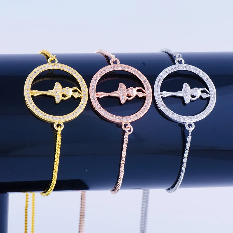 Подарок на Новый год микро проложить Циркон балетные танцы Девушка Круглый