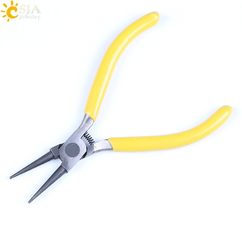 Длинные плоскогубцы CSJA 126 мм с круглыми носами пластиковые ручки Прочные ручные