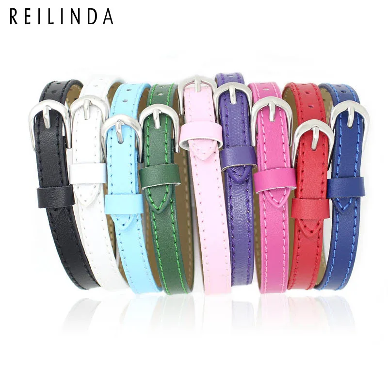 Оптовая продажа 10 шт. 8 мм браслеты из натуральной кожи подходят для скользящих