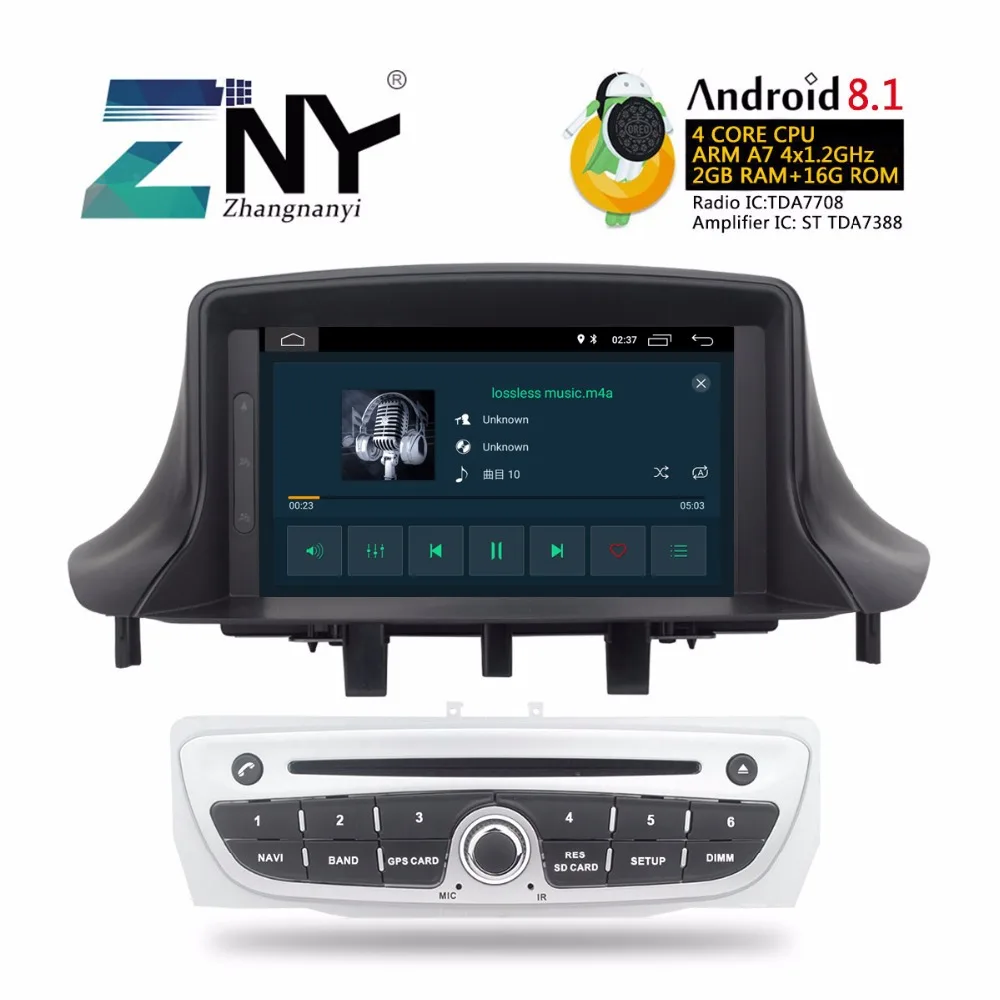 7 &quotAndroid 8 1 автомобильный Стерео Авторадио для Renault Megane 3 Fluence gps навигация FM RDS