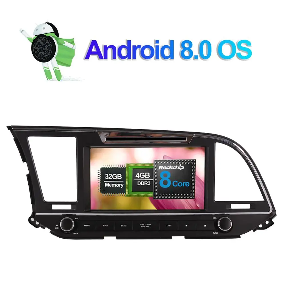 Android 8 0 Восьмиядерный 4 Гб ОЗУ автомобильное радио стерео для Hyundai Elantra/ Avante/MD