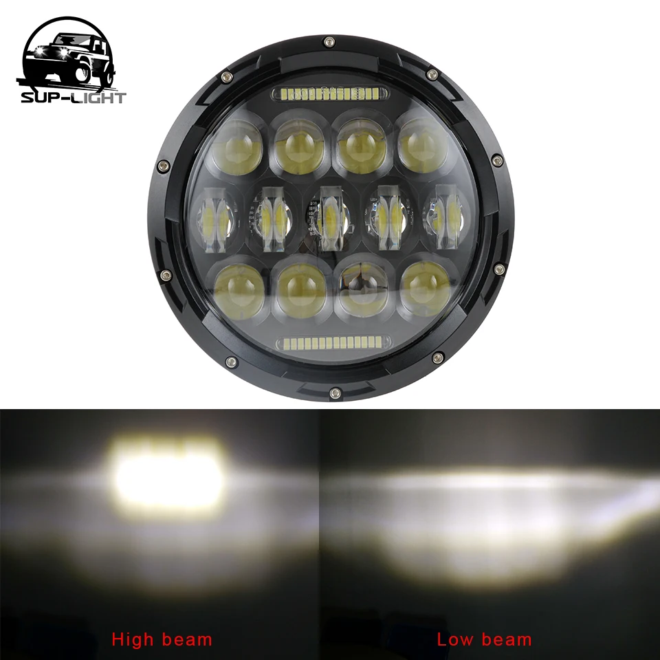 SUP-светильник 7 дюймовый круглый высокий низкий пучок DC 12v 75w Светодиодный