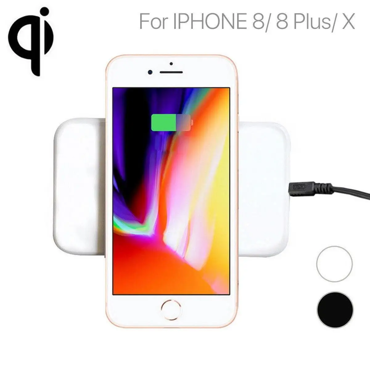 Qi Wireless Charger Charging Dock Receiver Pad For iPhone X 8 Samsung S6 S7 S8 S9 |