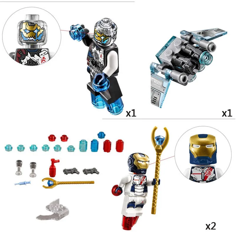 Новые Супергерои Железный человек атака Мстители башня Fit Legoings Фигурки Marvel Age Ultron