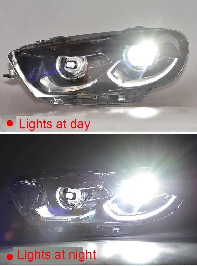CarTuning чехол для VOLKSWAGEN Scirocco светодиодный налобный фонарь 2009 2010 2011 2012 2013 года для Scirocco фара в сборе