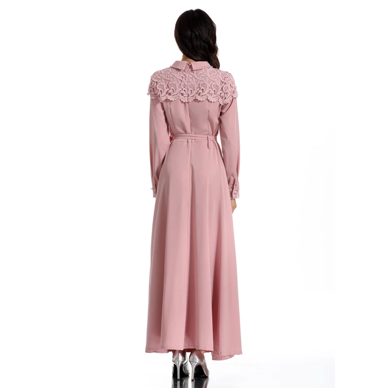 Кружева Vestidos Musulmanes abaya Robe Femme Дубай, кафтан, исламский арабский хиджаб мусульманское платье женщины Рамадан кафтан турецкие платья