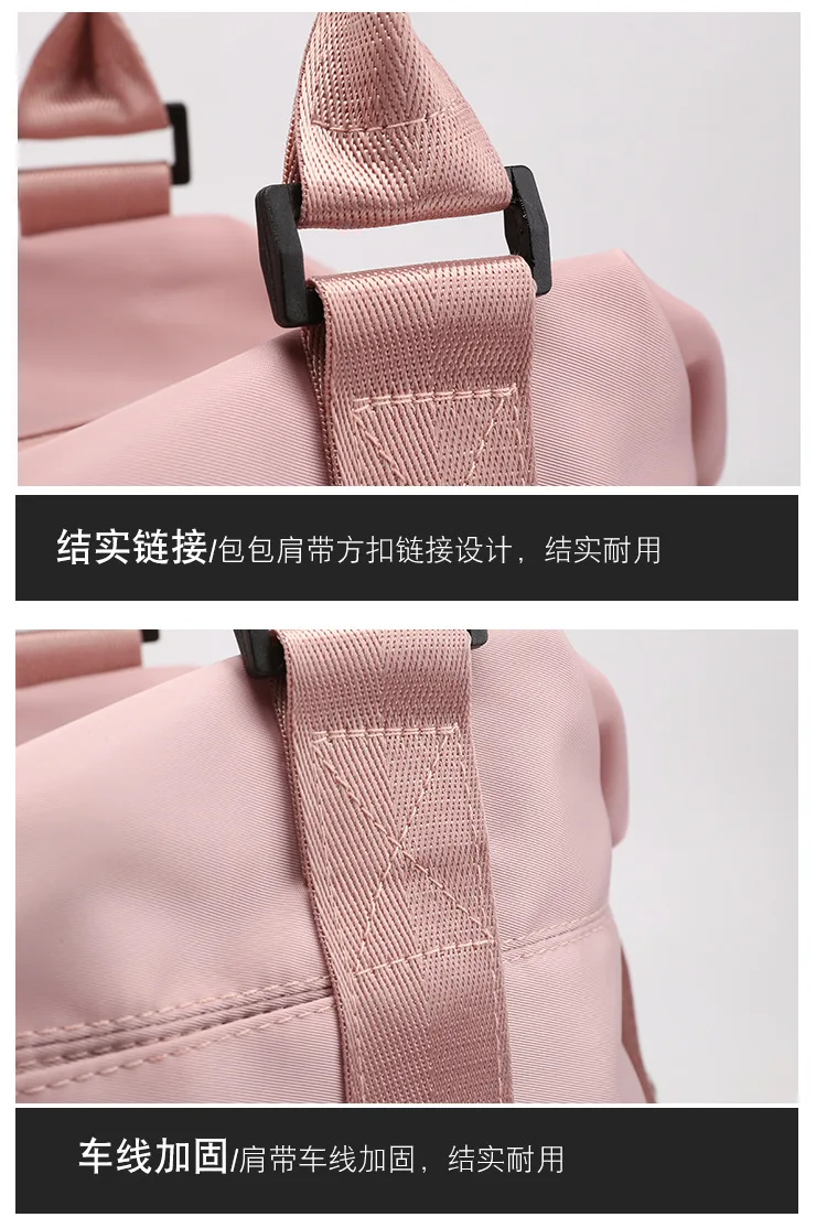 New Big Waterproof Nylon Shoulder Messenger Bags Large Capacity Mother Package Women Travel Crossbody Handbag Sweet Girl Colour