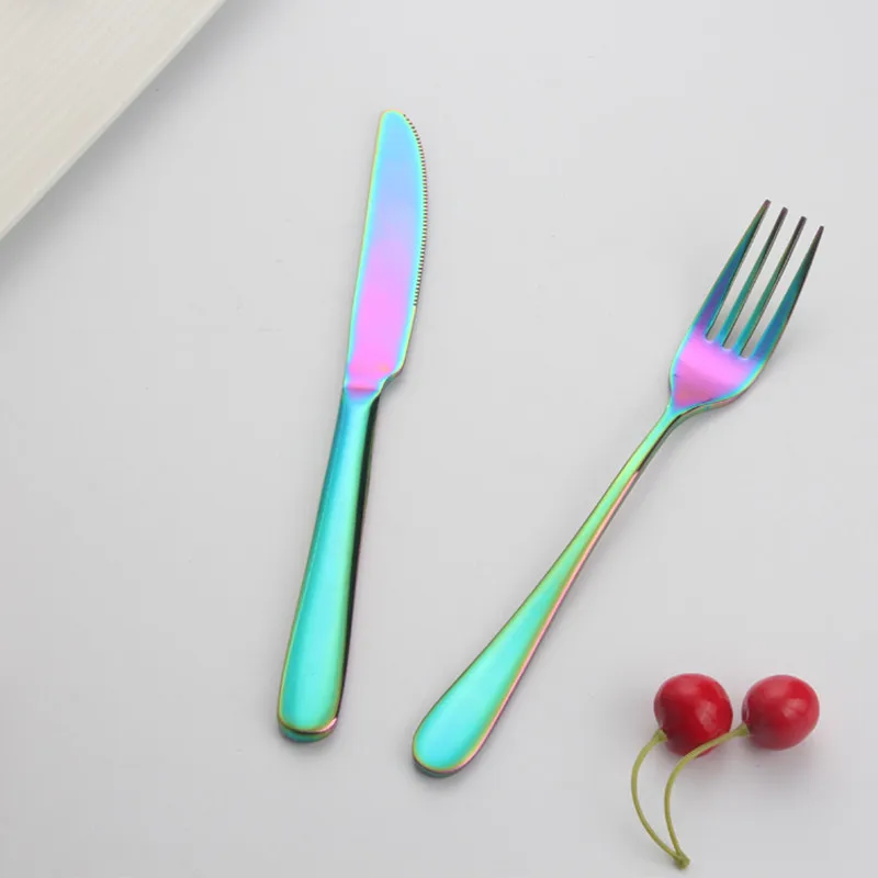 Нож для стейка в западном стиле полный набор столовая ложка вилка салата кофе