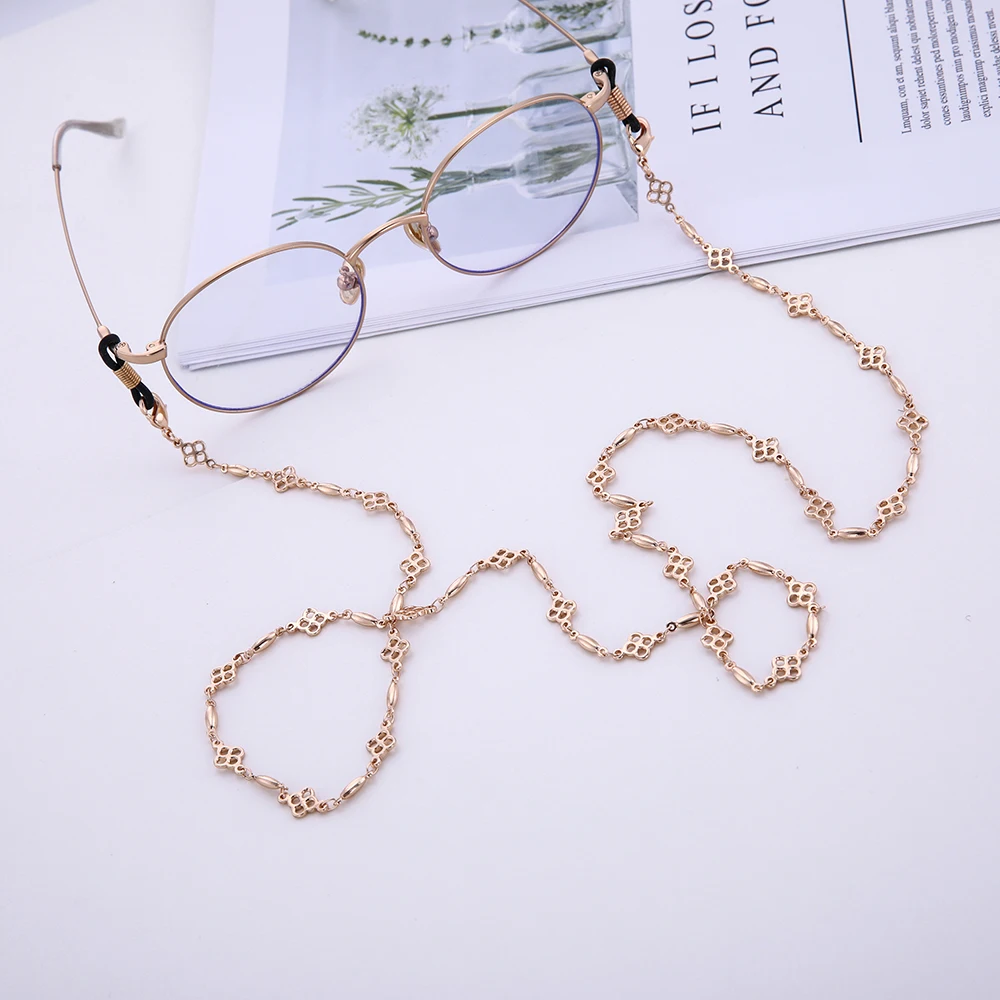 Dawapara Four-Leaf Clover Fashion Glasses Chain In Women's Eyewear Accessories Rose Gold Hear Glass For Women Jewelry | Аксессуары