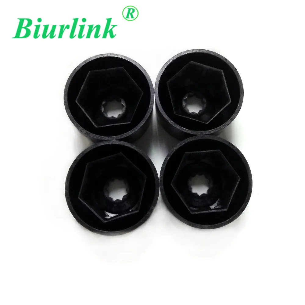 Biurlink 4 шт. 17 мм черные колпачки для болтов колеса гайки Volkswagen Golf MK4 Bora Passat|nut cover|cap