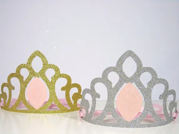 Блестящие серебряные или золотые короны принцессы для девочек праздничные шляпы