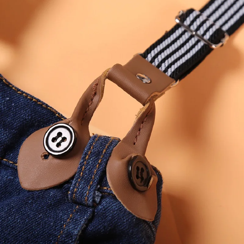 Комплект детской одежды из 2 предметов для мальчиков красная рубашка джинсовые