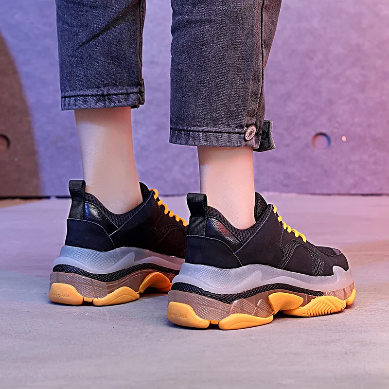 Женская обувь Новинка весны 2019 zapatos de mujer массивные кроссовки на платформе chaussures