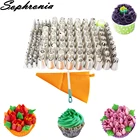 Насадки для обледенения кондитерских изделий из нержавеющей стали, 129 шт.набор, Кондитерские Насадки Набор для декорирования тортов для торта CS002