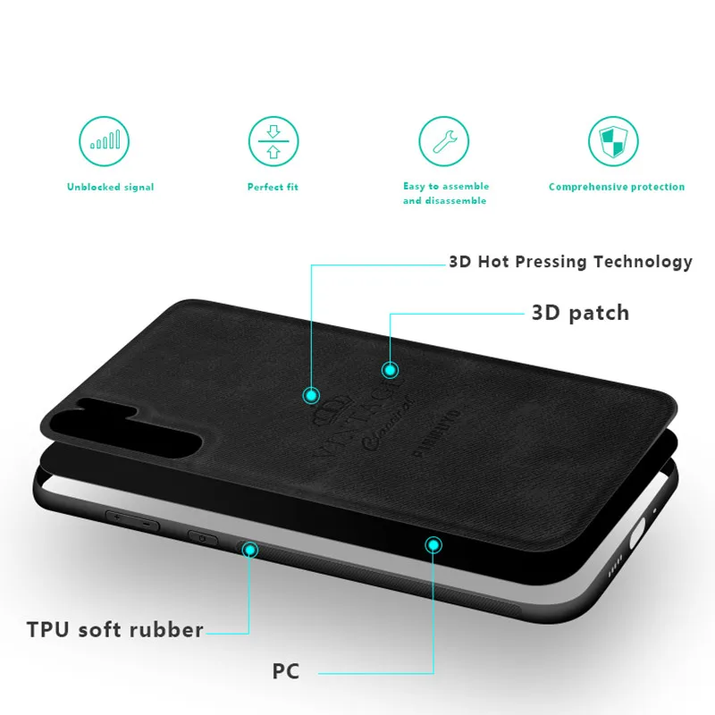 Huawei P30 Pro Cover Case PINWUYO TPU +PC for Back Business Shockproof Phone |