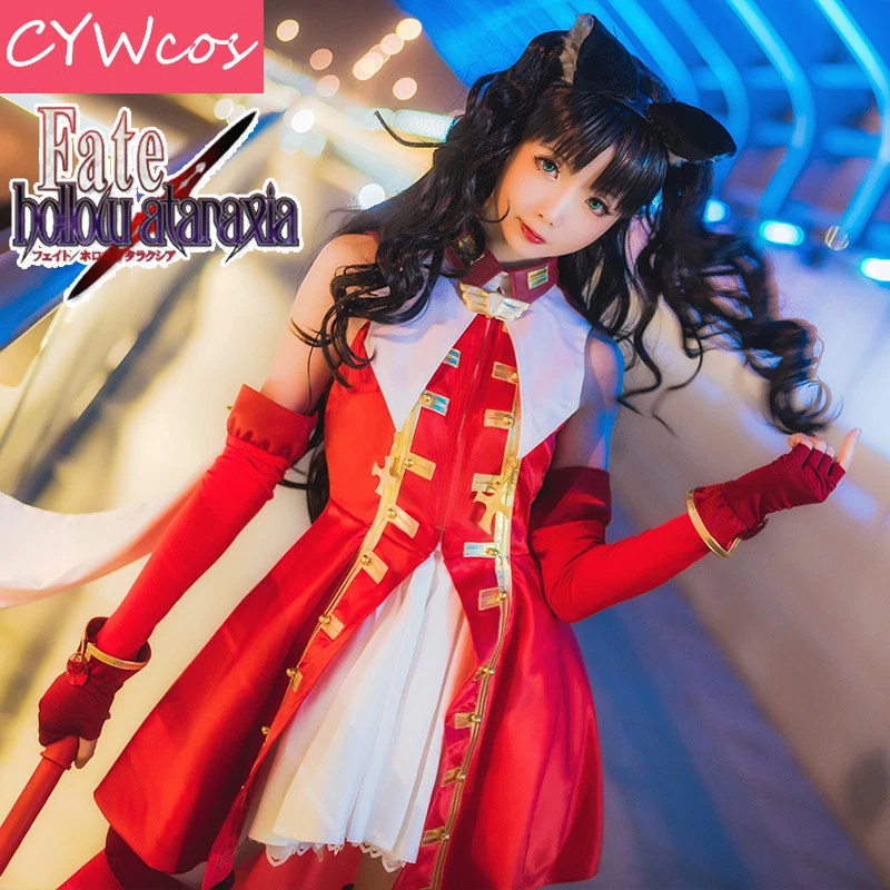 Косплей костюмы Fate/Hollow Ataraxia Tohsaka Rin игра Fate Рождественский костюм Униформа